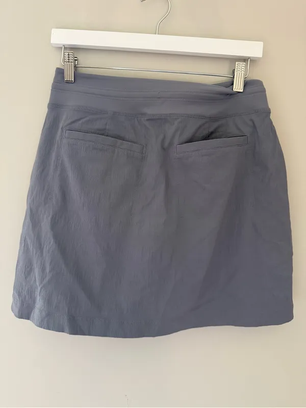 Athleta Trekkie Hiking Skort Gray Blue Built-In Shorts Women’s Size 4 - Image 6