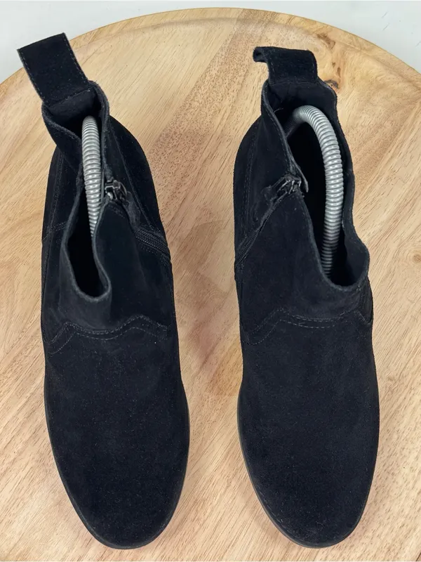 Vionic Vera Suede Western Ankle Boots Booties Black Women 8.5 Water Resistant - Image 4