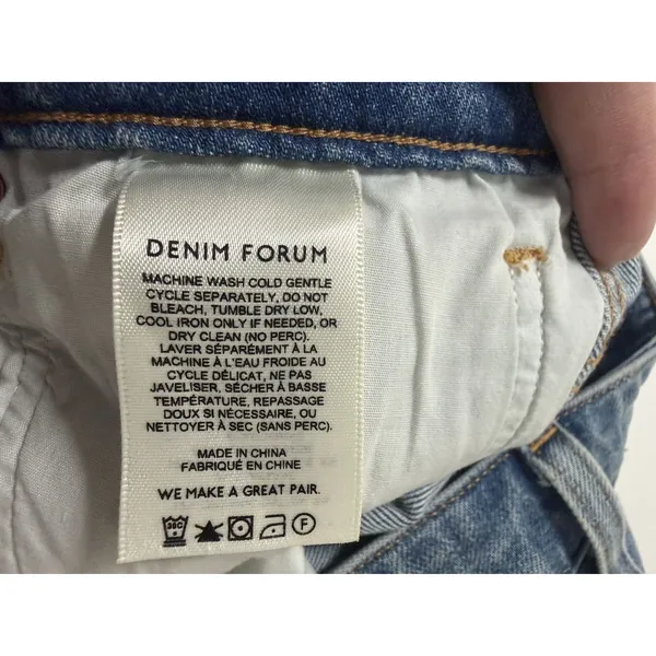 Denim‎ Forum The 90s Naomi Super Hi Stovepipe Size 30 Minimalist 7 YR Blue Taboo - Image 6