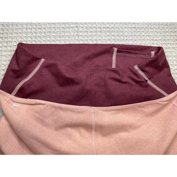 Fabletics Womens Active‎ High Waisted Crop Leggings Pink Burgundy L NWT - Image 5