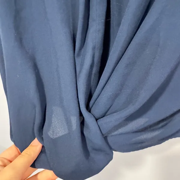 Krazy‎ Kat blue oversized flowy dress shirt - Image 2