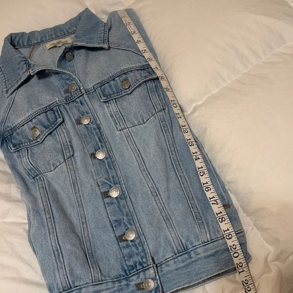 Madewell Oversized Jeans Jacket raglan sleeve 100% Cotton, size S relaxed fit - Image 6