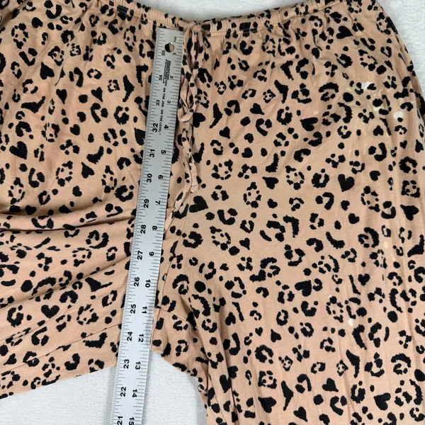 Victoria's Secret Heavenly by Womens Leopard Heart Print Pajama Top Tan Large‎ - Image 15