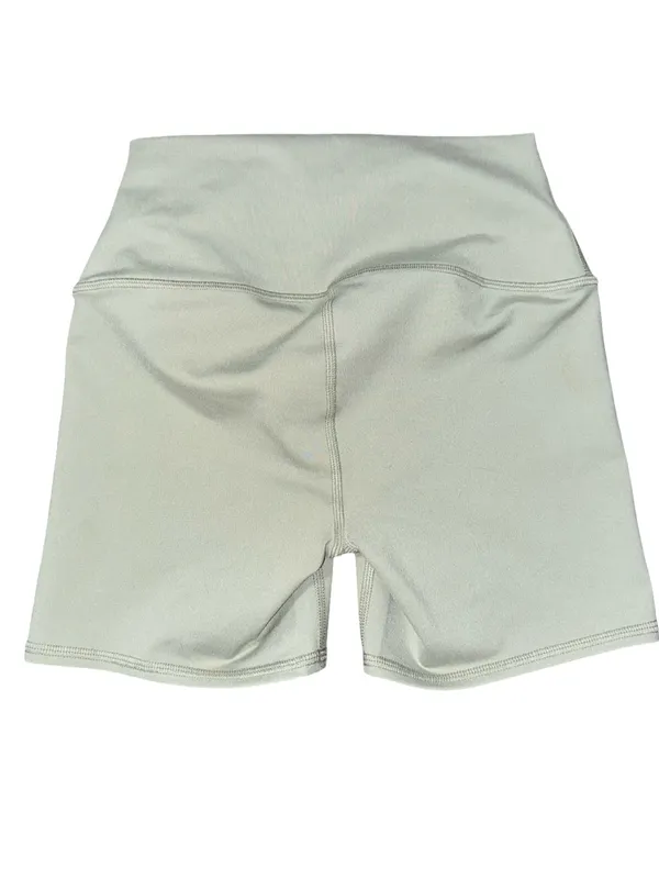 Alo Yoga Women’s Size XS Limestone Green 5" Airbrush High Waist Biker Shorts - Image 7