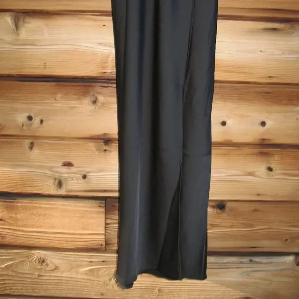 NWT MINKPINK XS Black Satin Halter Cut Out Maxi Dress Gown - Image 9