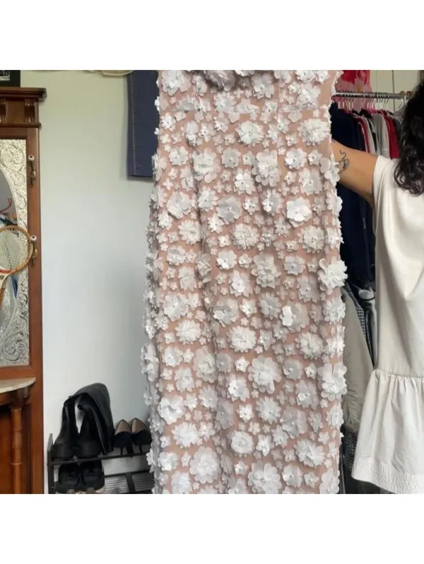 Elliatt bluebell white ivory floral dress Size XL - Image 3