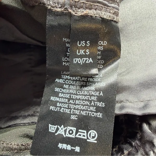 Anthropologie Shimmer Cargo Jogger Pants Womens Small Green Metallic Utility - Image 8