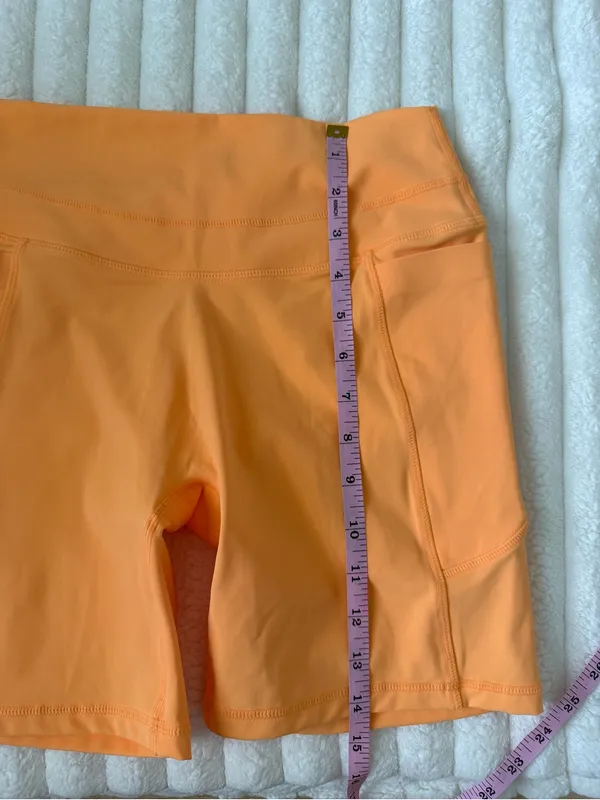 Oner Active Women's High-Waist Orange Active spandex Shorts - Image 5