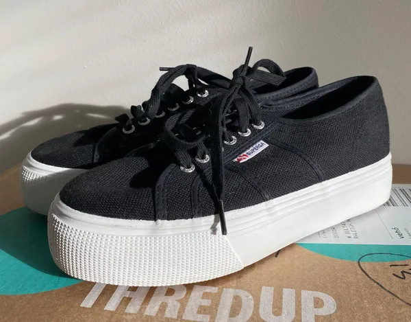 Black  Platform Sneakers - Image 3