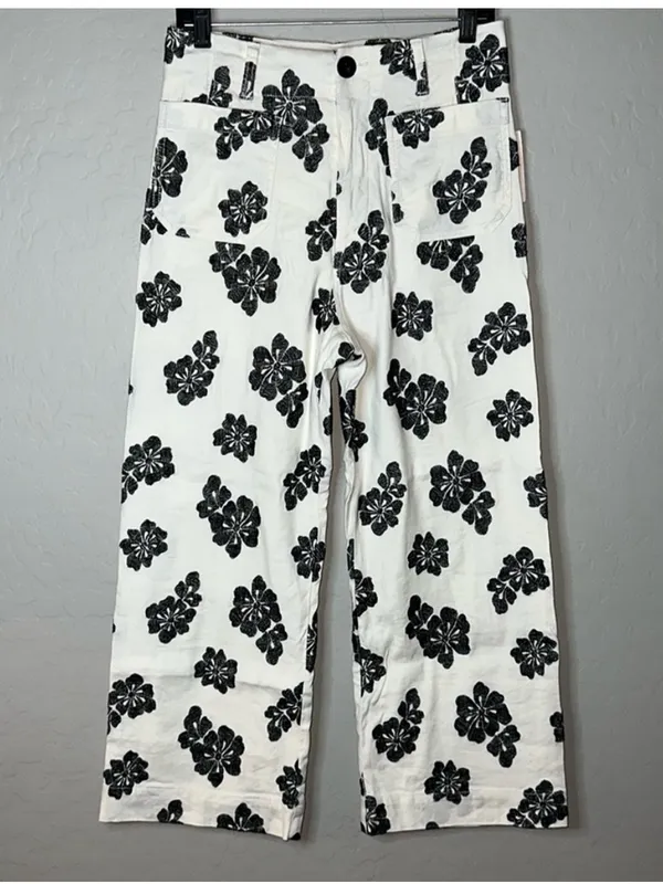 Anthropologie Maeve Colette Embroidered High-Rise Wide-Leg Pants in Magic Fabric - Image 2