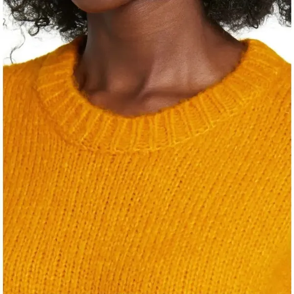 NEW Cotton Emporium Women's Size Medium Mustard Yellow Rib Knit Sweater - Image 3