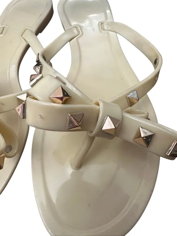 Valentino Garavani Rockstud Jelly Flip Flops -  3 Missing studs - Image 6
