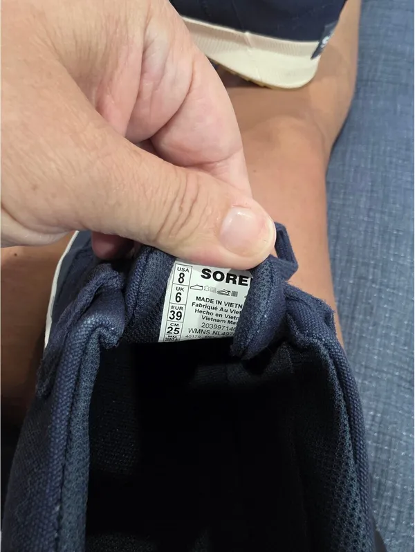 Sorel Womens Out N About Canvas Waterproof sneakers Size 8 Blue Walk Hike Camp - Image 7