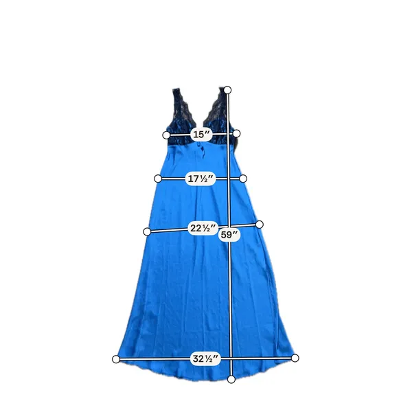 Free People Countryside Maxi Slip Campanula Combo Blue Lace Dress S - Image 5