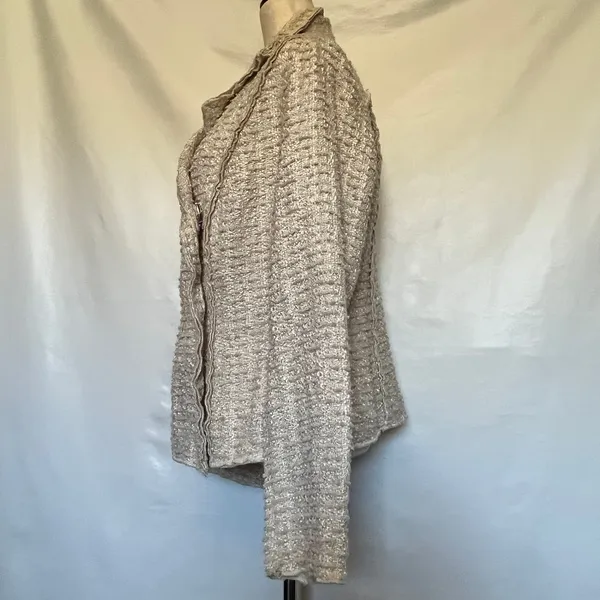 CAbi Estate Chenille Womens Blazer Sz M Lagenlook Artsy Knit 985 Quiet Luxury - Image 7