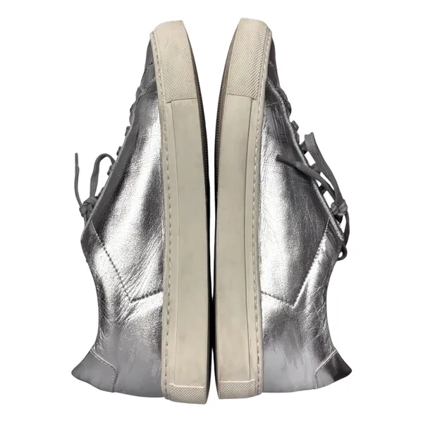 WOMAN by COMMON PROJECTS Achilles Retro Leather Low Top Sneakers Silver Size 38 - Image 7