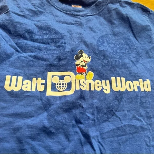 Disney Walt Disney World Blue Short Sleeve Shirt Women’s Small - Image 3
