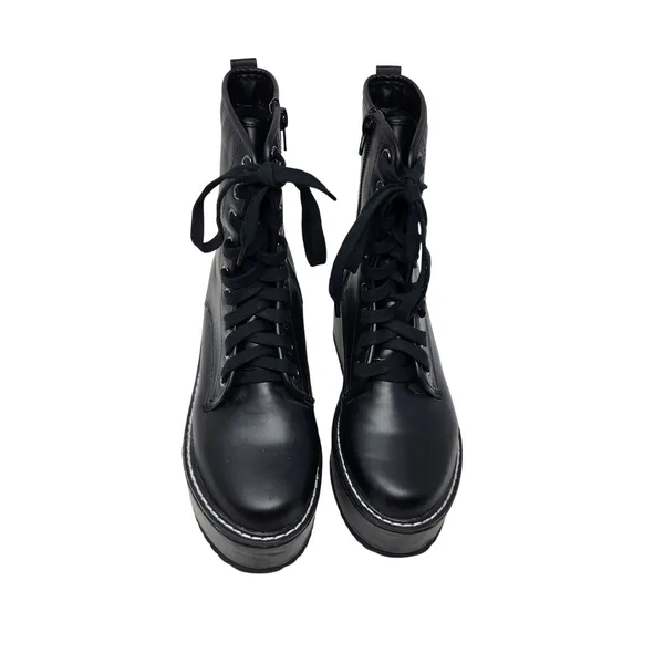 Liliana Shoes Black Leather Zip Archer 1 Chunky Platform Combat Boots Size 7.5 - Image 7