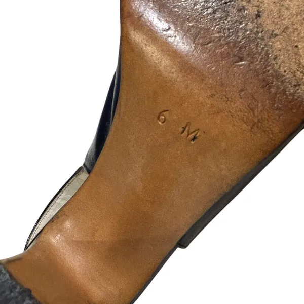 Garolini Leather Peep Toe Slingback Heels Old Money Vintage Italian Luxury 6 - Image 10