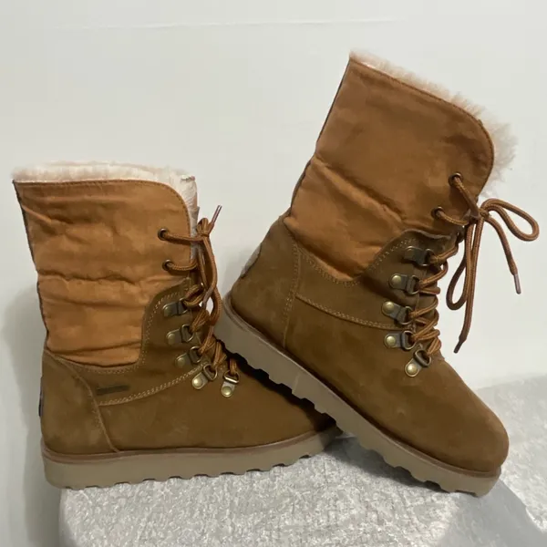 Bearpaw Kayla II Waterproof Suede Boots with Sheepskin Lining – Size 7(B35)✨✨ - Image 2