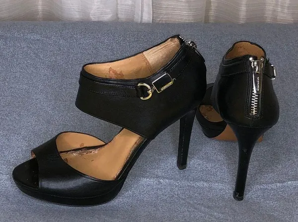 Coach Black Wexwood Peep Toe Heels - Image 4