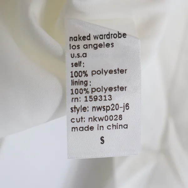 Naked Wardrobe The Statement Ivory Cropped Garter Blazer Small Womens - Image 5