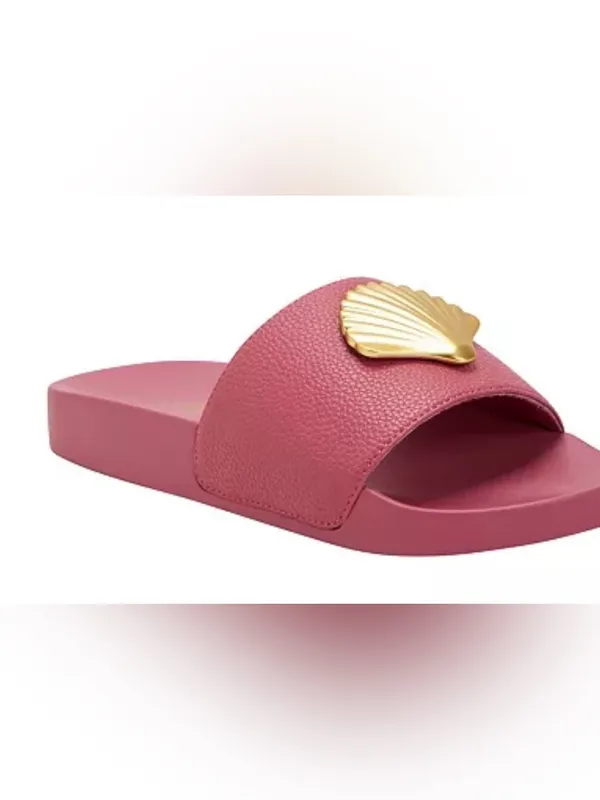 Katy Perry Pool Slide Shell sandals in dark pink, Pink Size 7 - Image 2