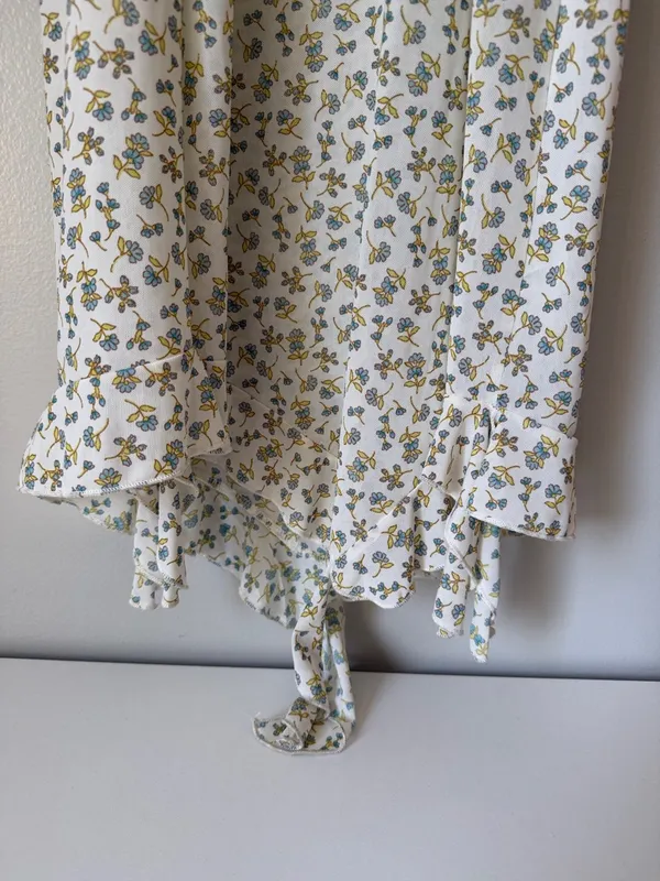 Kirious LA Floral Slip Dress in Cream and Olive - Image 7