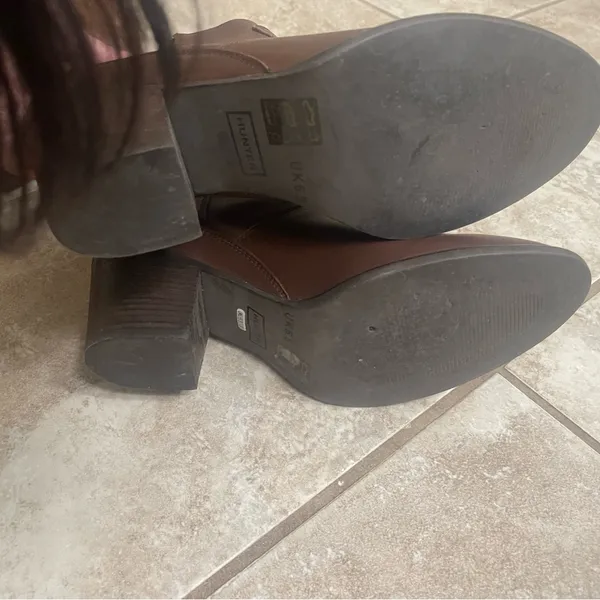Hunter Women's Refined Zip Boot‎ Leather Bitter Chocolate US 8.5 - Image 10