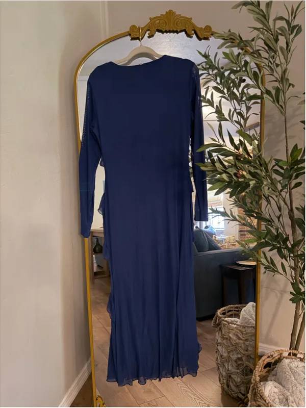 NEW Long Sleeve Mesh Bodycon Dress Wedding Guest Cocktail Maxi XL - Image 5