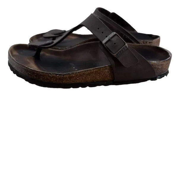 Birkenstock Women's Gizeh Mocha Brown Birko-Flor Thong Sandals Size‎ EU 38 US 7 - Image 2