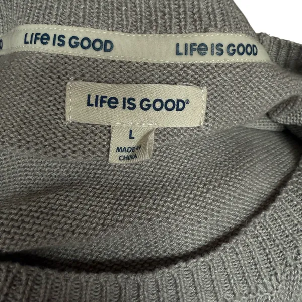 NWT LIFE IS GOOD 2pc Long Sleeve‎ Pull Over Sweater And Shorts Sz L - Image 8