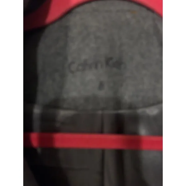 Calvin Klein Womens Grey Wool Blend Double‎ Breasted Peacoat Jacket Size 8 - Image 7