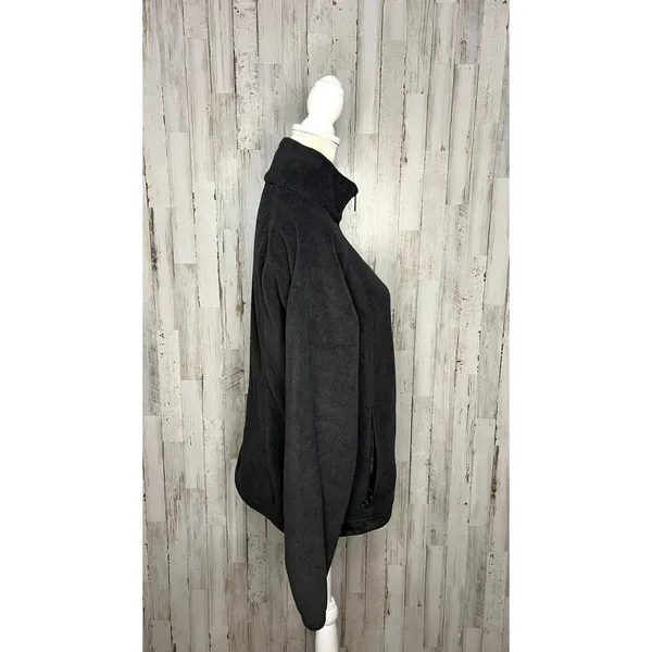 Columbia Women's Fleece Jacket Black Size‎ Large Casual Mid-Length Zip-Up - Image 3