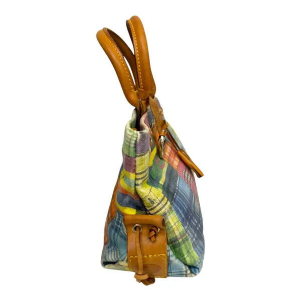 Dooney & Bourke Vintage Plaid Picnic Patchwork Ants Satchel Bag Purse Handbag - Image 2