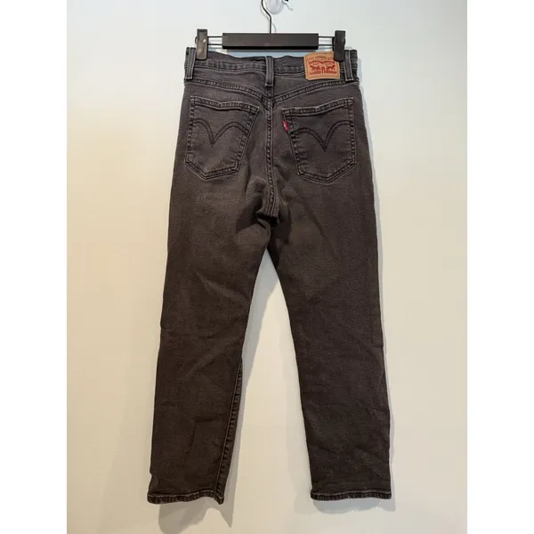 Levis Wedgie Straight Jeans Women 27 High Rise Stretch Cotton Punk Distressed - Image 2