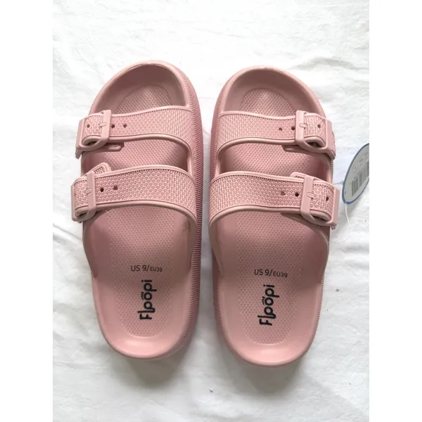 Floopi Womens Pink Cloud Slides Double Buckle Adjustable Sandals Size 9 EU 40 - Image 2