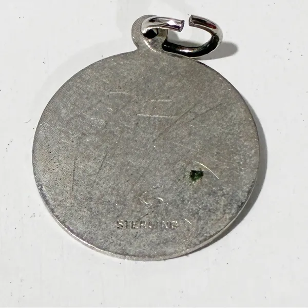Vintage Sterling Silver Happy Birthday Pendant Charm Girl Head Jewelry - Image 2