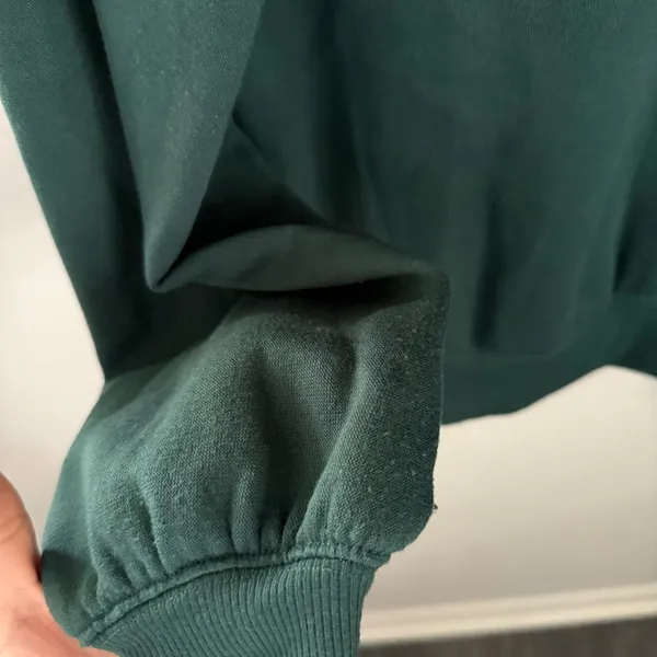 Anthropologie Maeve XS‎ Sheer-Shoulder Pullover Knit Top Green Holiday Evening - Image 3