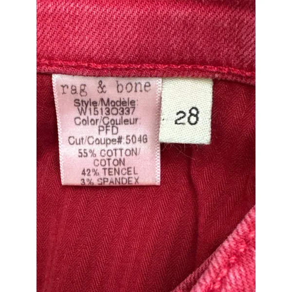 Rag & Bone High Rise Skinny Jeans Red‎ Size 28 Cropped Tencel Blend - Image 9