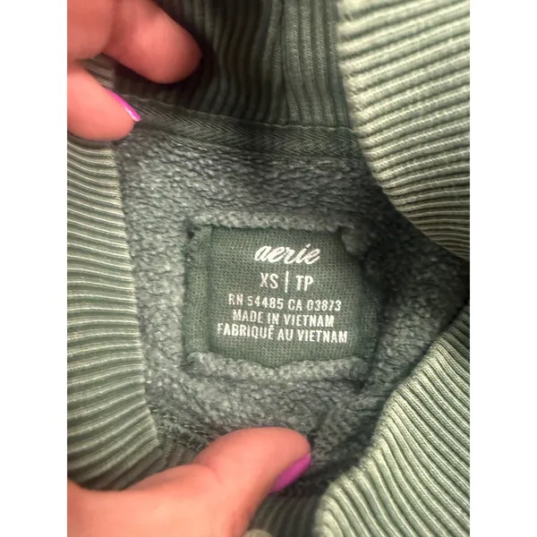 OFFLINE by Aerie Cloud Fleece Oversized Mockneck Sweatshirt‎ - Dusty Sage - Image 2