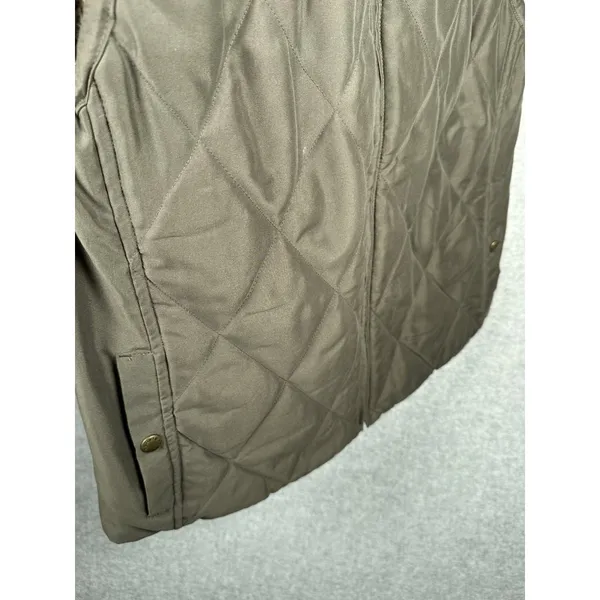 Orvis Size 10 Womens Quilted‎ Vest Full Zip Olive Green Sleeveless Lightweight - Image 4
