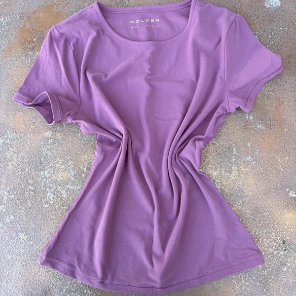Aritzia Golden collection pink slim fit mauve athletic workout top sz S #sporty #girly - Image 2