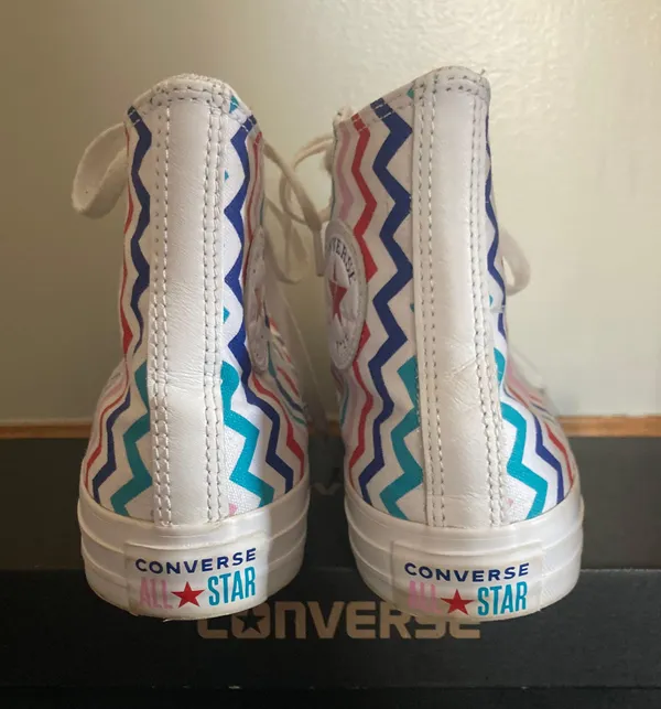 Converse Chuck Taylor All Star High 'Zigzag' Sneakers | White | Women's - Image 4