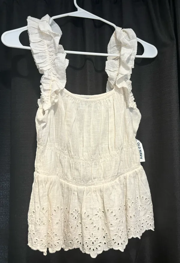 Banana Republic White Eyelet Tanktop - Image 2