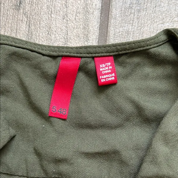 5/48 Olive Green Button-Down Dress - Image 2