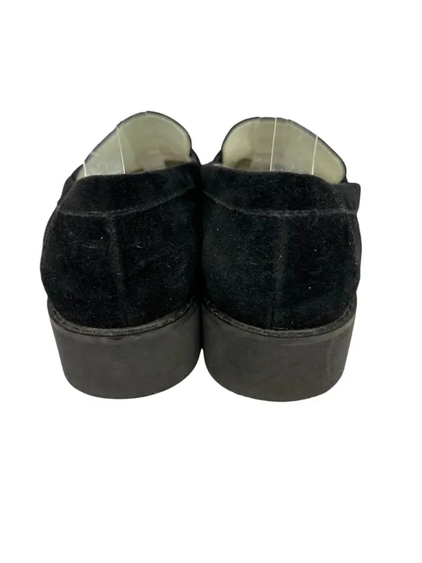 Franco Sarto Carol Black Suede Leather Chunky Sole Loafers Size 7.5 - Image 7