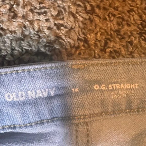 Old Navy OG‎ Straight Jeans High Rise Light Wash Denim Secret Smooth Pockets 16 - Image 2