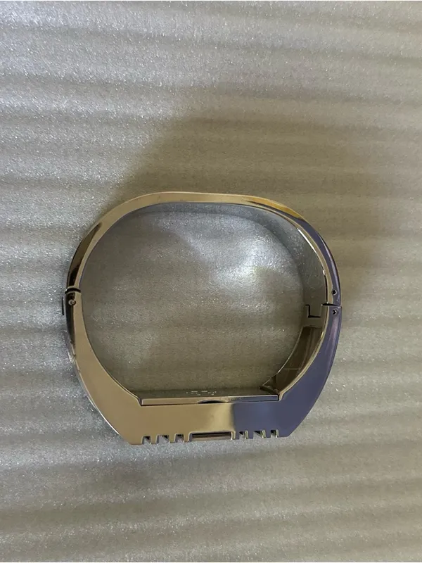 Tory Burch X Fitbit Silver Tone Metal Geometric Hinged Bangle Bracelet - Image 10