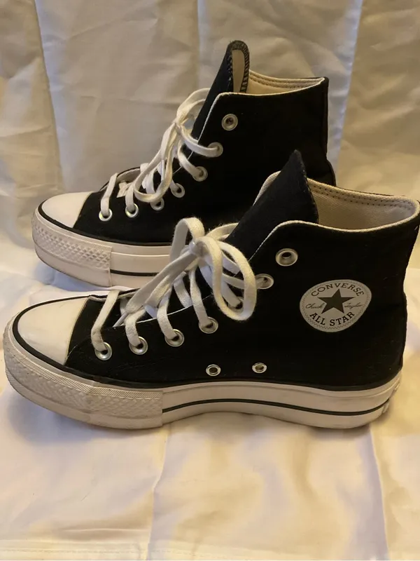 Converse Chuck Taylor All Star Lift High Top Black White Platform Sneakers Sz 6 - Image 10